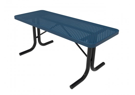 Rectangular Utility Table with Perforated Steel